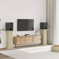 VIDAXL -Lautsprecher steht 2 Stück 30x30x80 cm verarbeitetes Holz Sonoma Eiche