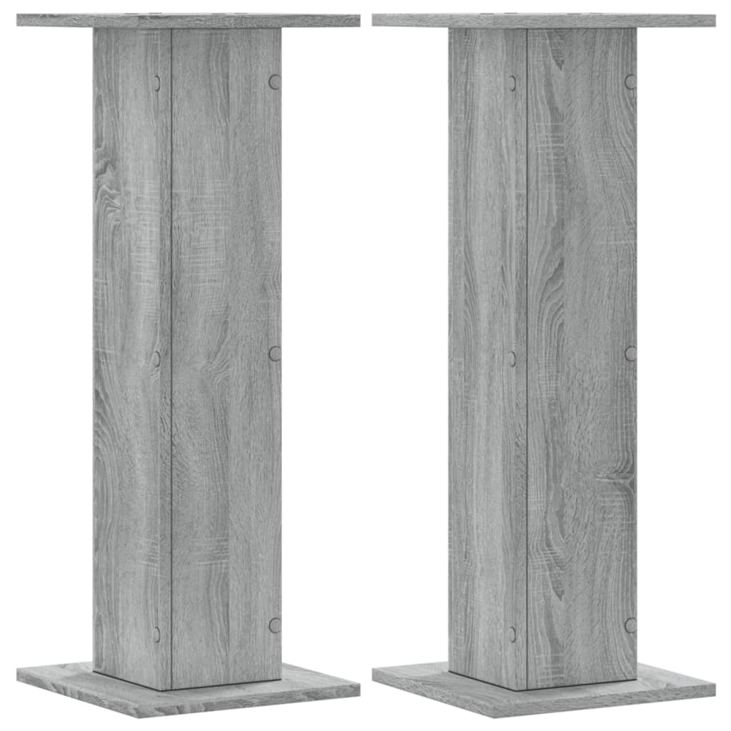 VIDAXL -Lautsprecher steht 2 Stück 30x30x80 cm verarbeitetes Holzgrau Sonoma
