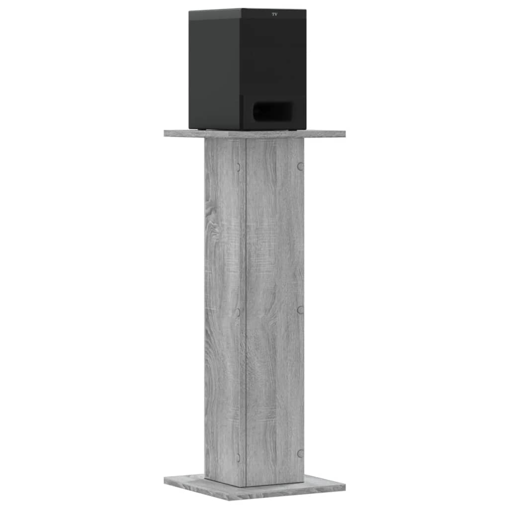 VIDAXL -Lautsprecher steht 2 Stück 30x30x80 cm verarbeitetes Holzgrau Sonoma