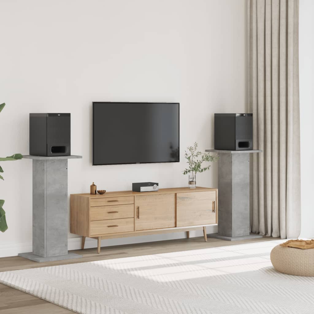 Vidaxl -Lautsprecher steht 2 Stück 30x30x95 cm verarbeiteter Holzbetonpreis