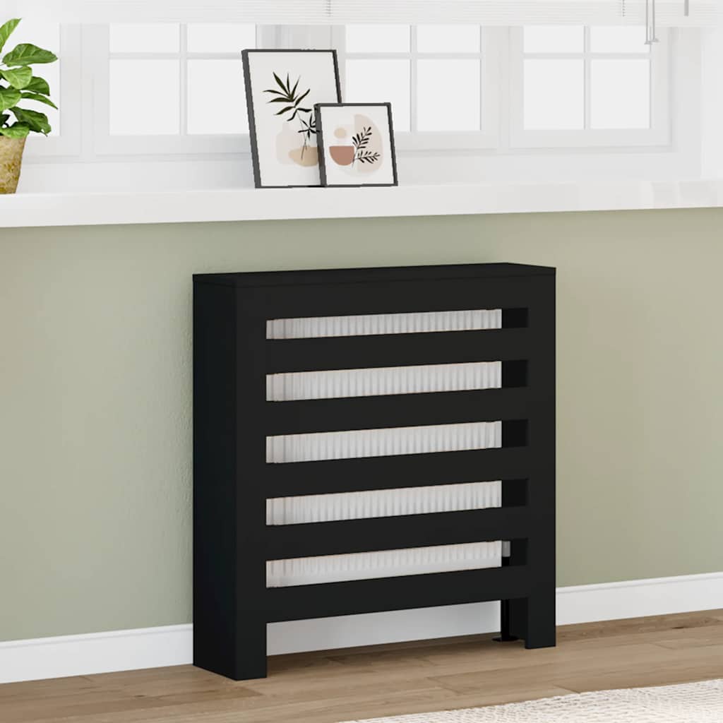 VIDAXL - Heizkörperkonstruktion 78x20x82 cm, Ausführung Holz schwarz