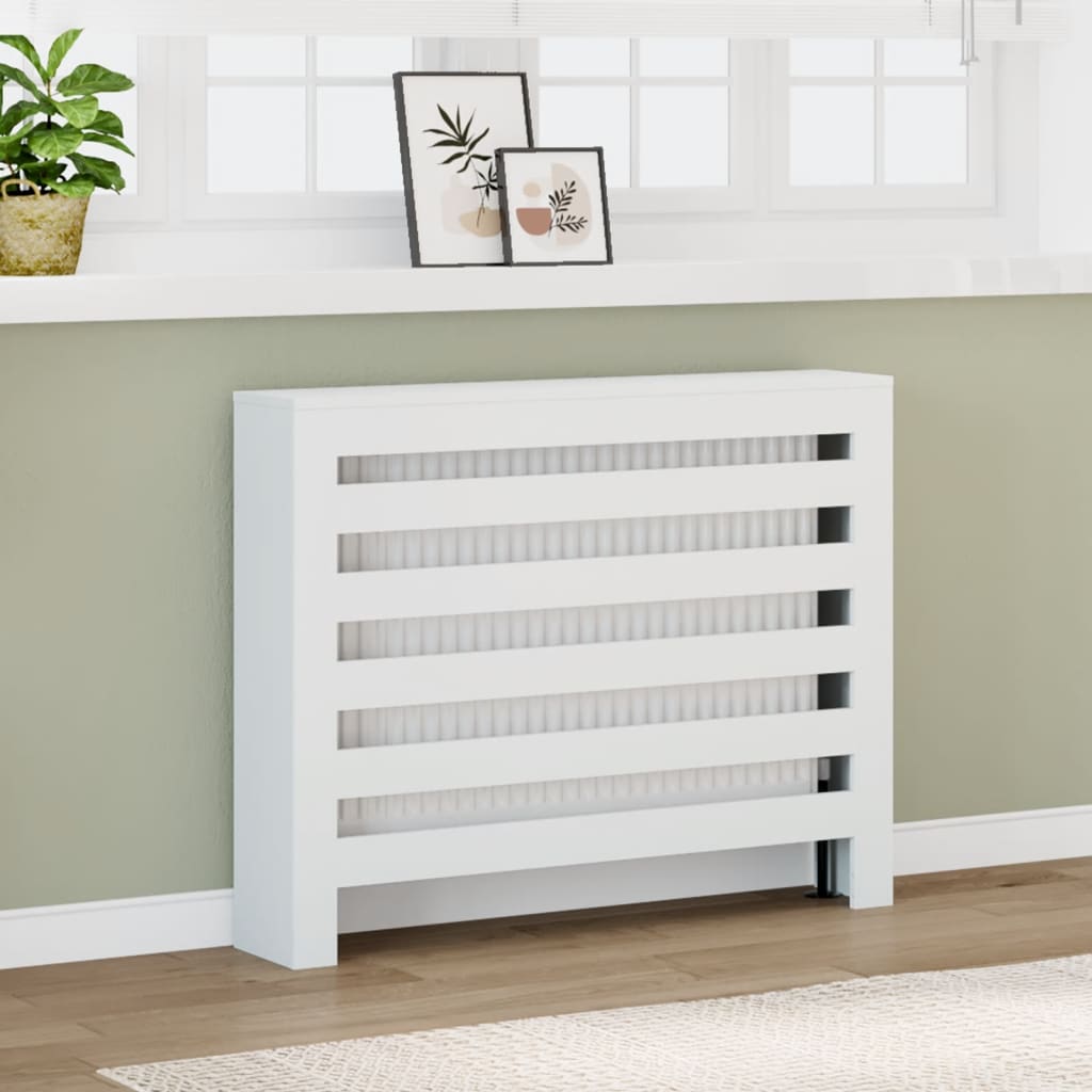 Vidaxl radiatorombouw 104x20x82 cm bewerkt hout wit