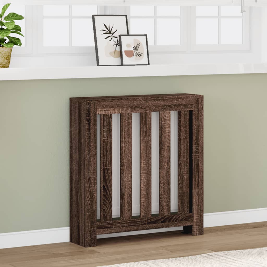 Vidaxl radiatorombouw 78x20x82 cm bewerkt hout bruin eikenkleurig
