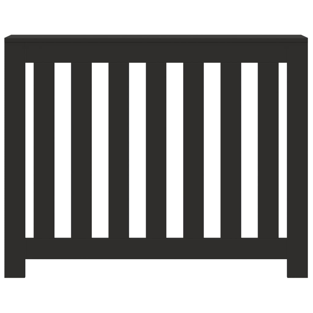 Vidaxl radiatorombouw 104x20x82 cm bewerkt hout zwart