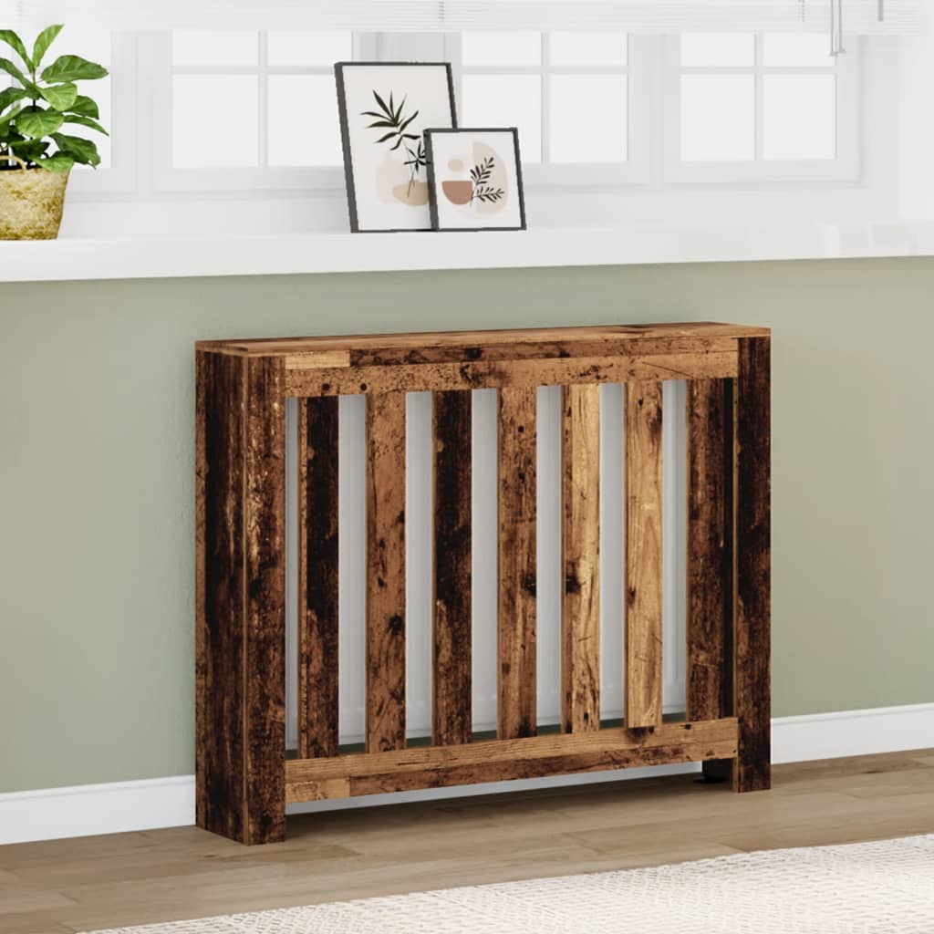 VIDAXL - Heizkörperkonstruktion 104x20x82 cm, Ausführung Holz, altes Holz