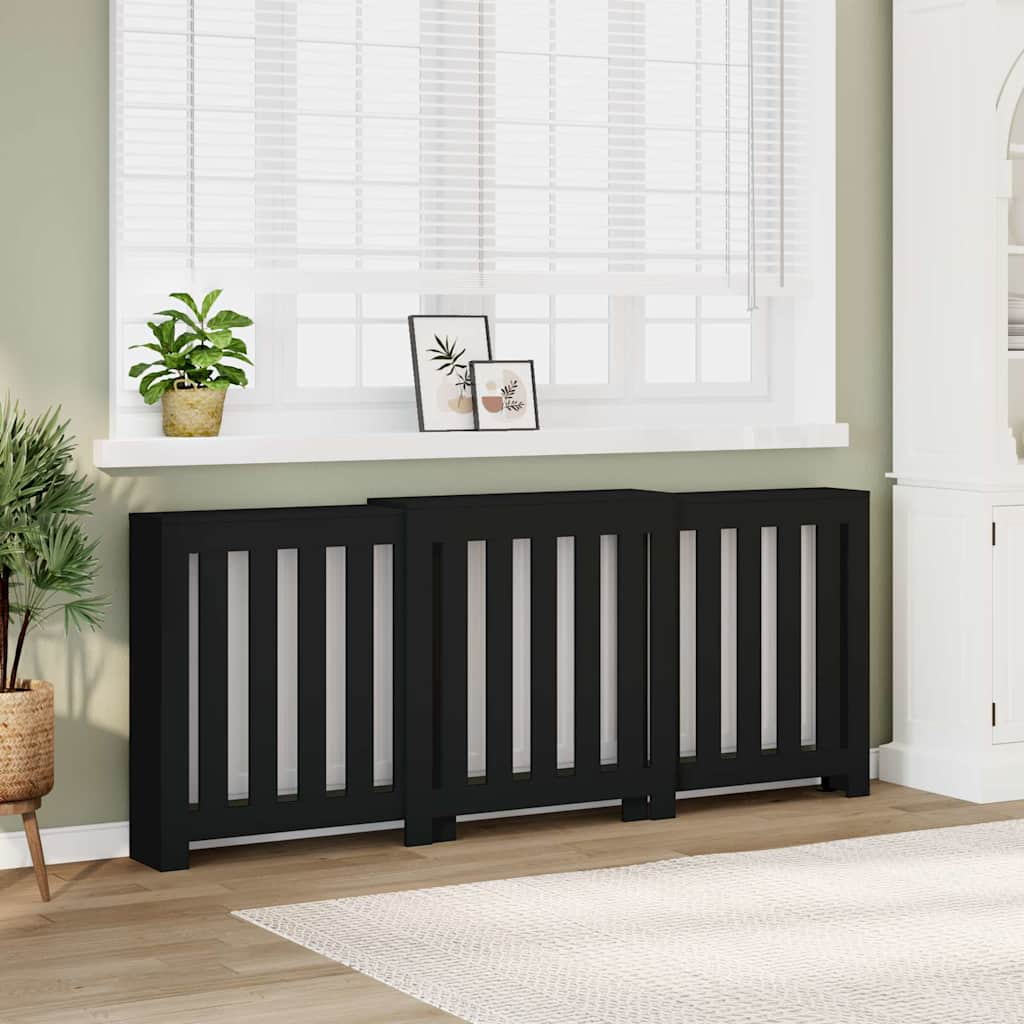 VIDAXL - Heizkörperkonstruktion 205 x 21,5 x 83,5 cm, Ausführung in Schwarz und Weiß
