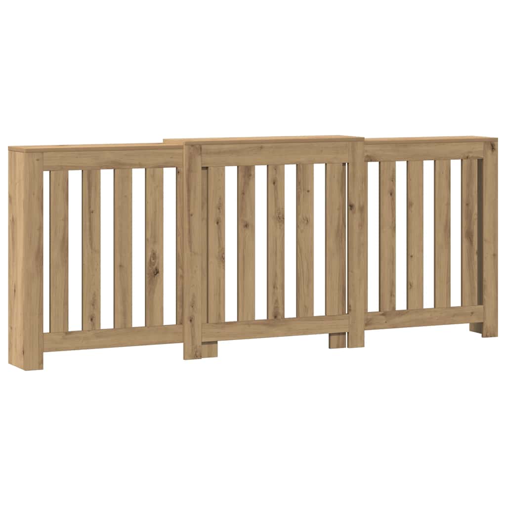 Vidaxl radiatorombouw 205x21,5x83,5 cm bewerkt hout artisanaal eiken
