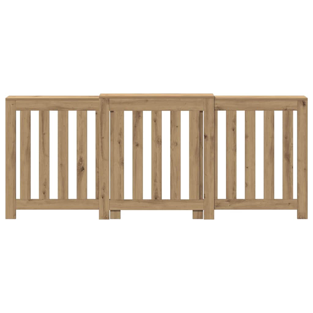Vidaxl radiatorombouw 205x21,5x83,5 cm bewerkt hout artisanaal eiken