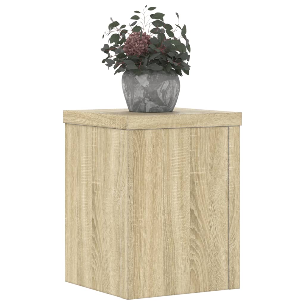 VidaXL Pflanzenständer, 2 Stück, 15 x 15 x 20 cm, verarbeitetes Sonoma-Eichenholz