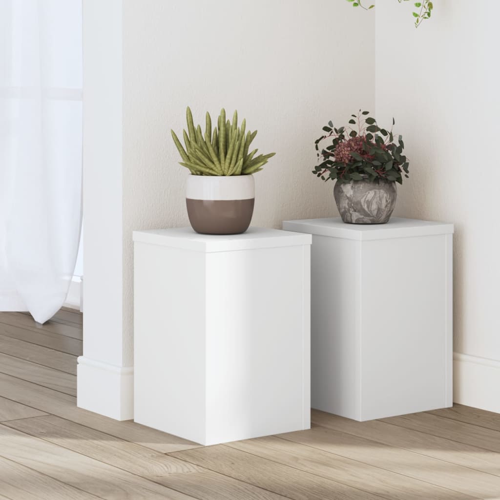 VIDAXL -Pflanzenständer 2 ST 20x20x30 cm weiß lackiert