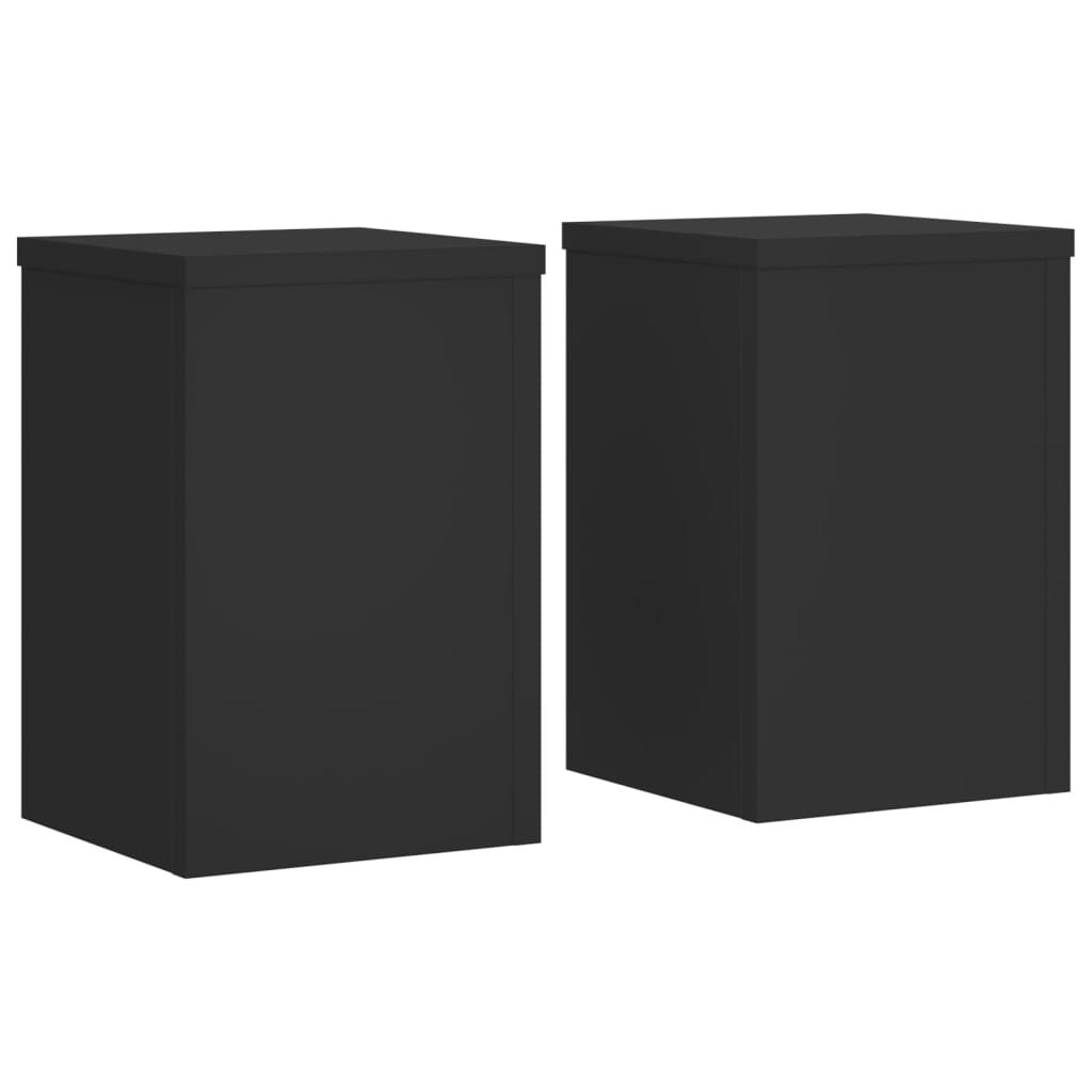 VIDAXL -Planzenstandards 2 ST 20x20x30 cm verarbeitetes Holzschwarz schwarz