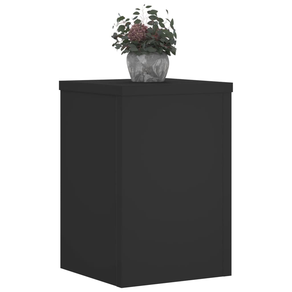 VIDAXL -Planzenstandards 2 ST 20x20x30 cm verarbeitetes Holzschwarz schwarz