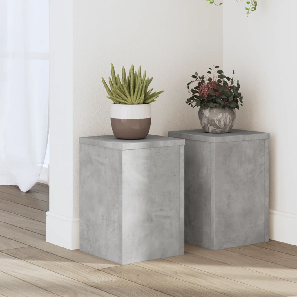VIDAXL -Anlagenstandards 2 ST 20x20x30 cm verarbeitete Holzbeton grau