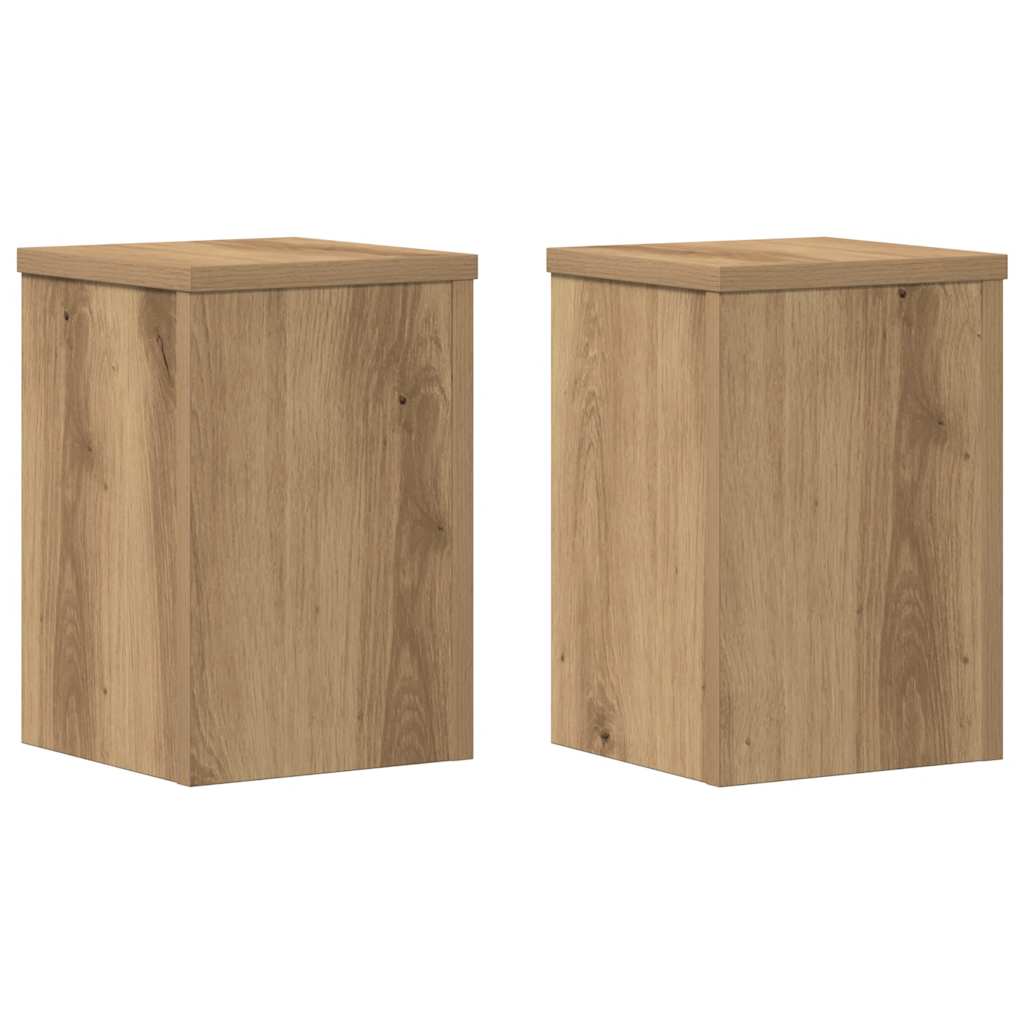 VIDAXL -Planzständer 2 Stk. 20x20x30 cm Holzhandwerker -Eiche