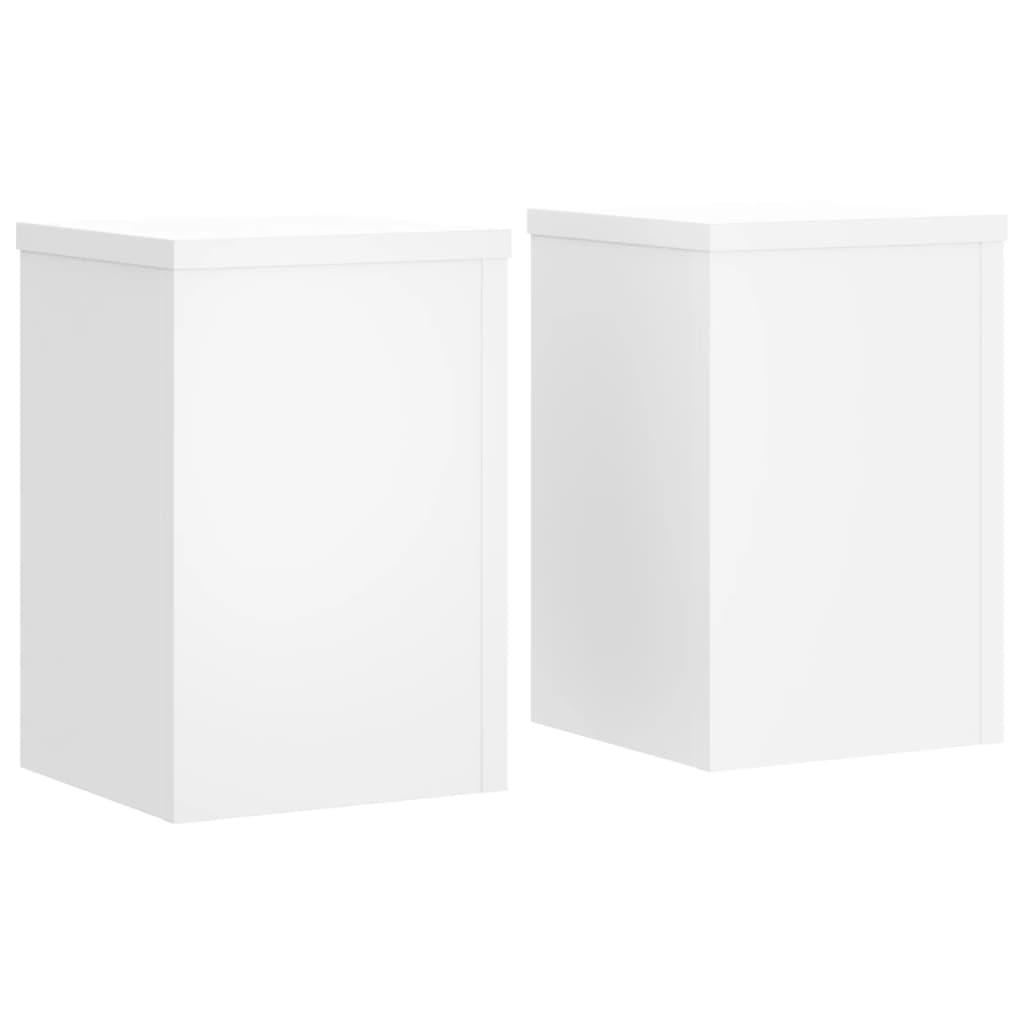 VIDAXL -Pflanzenständer 2 ST 25x25x35 cm weiß lackiert