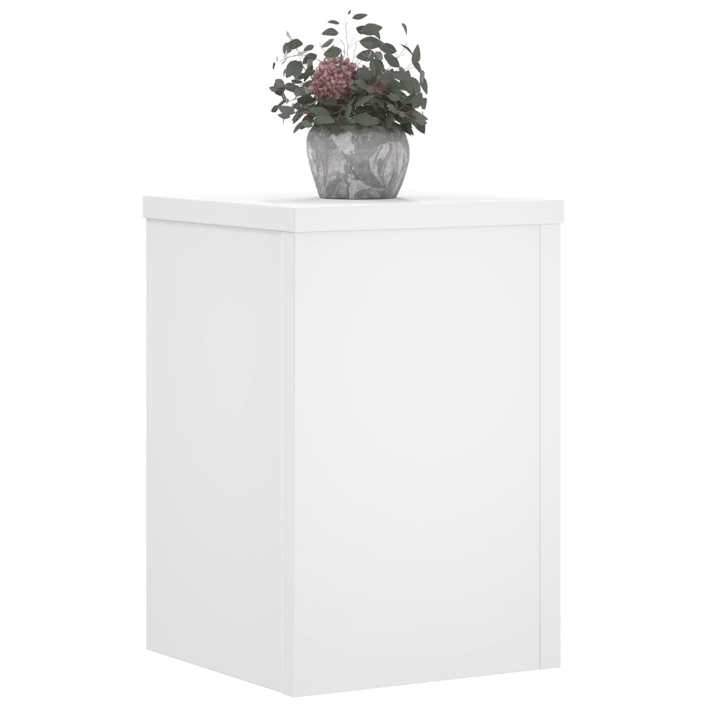 VIDAXL -Pflanzenständer 2 ST 25x25x35 cm weiß lackiert