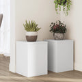 VIDAXL -Pflanzenständer 2 ST 25x25x35 cm weiß lackiert