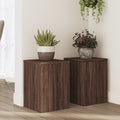 Vidaxl plantenstandaards 2 st 25x25x35 cm bewerkt hout bruin eiken
