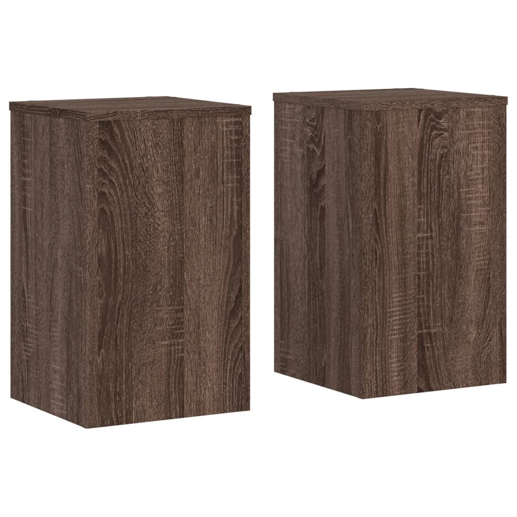 VIDAXL -Anlagenstandards 2 Stück 30x30x50 cm verarbeiteter Holzbraune Eiche