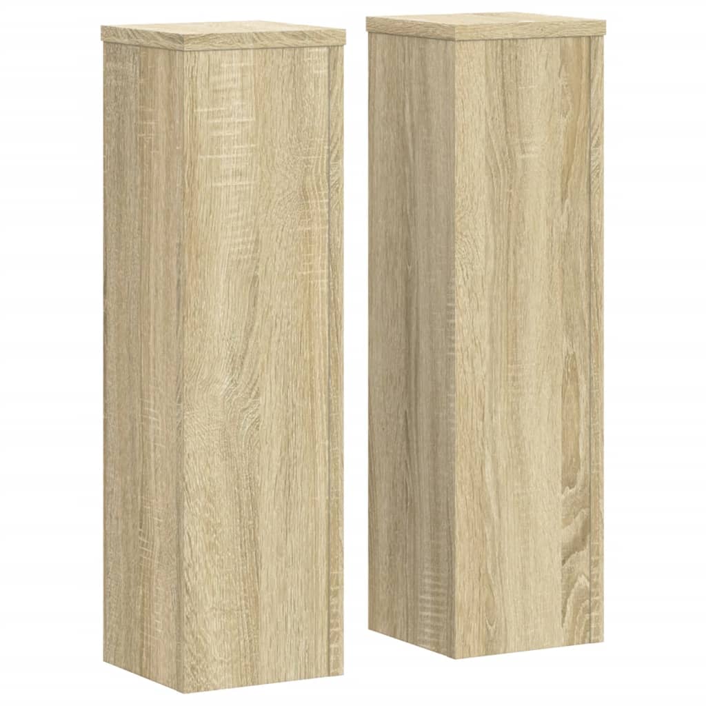 VIDAXL -Planzenstandards 2 Stück 17x17x60 cm verarbeiteter Holz Sonoma Eiche