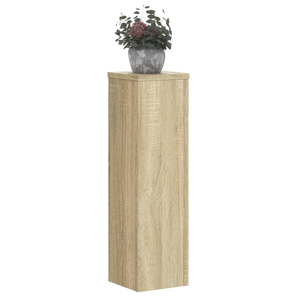 VIDAXL -Planzenstandards 2 Stück 17x17x60 cm verarbeiteter Holz Sonoma Eiche