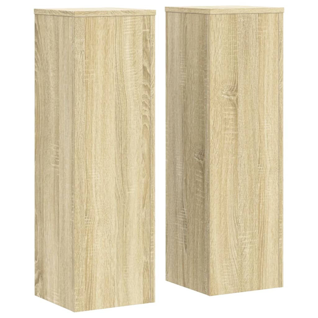 VIDAXL -Planzenstandards 2 ST 25x25x80 cm verarbeitetes Holz Sonoma Eiche