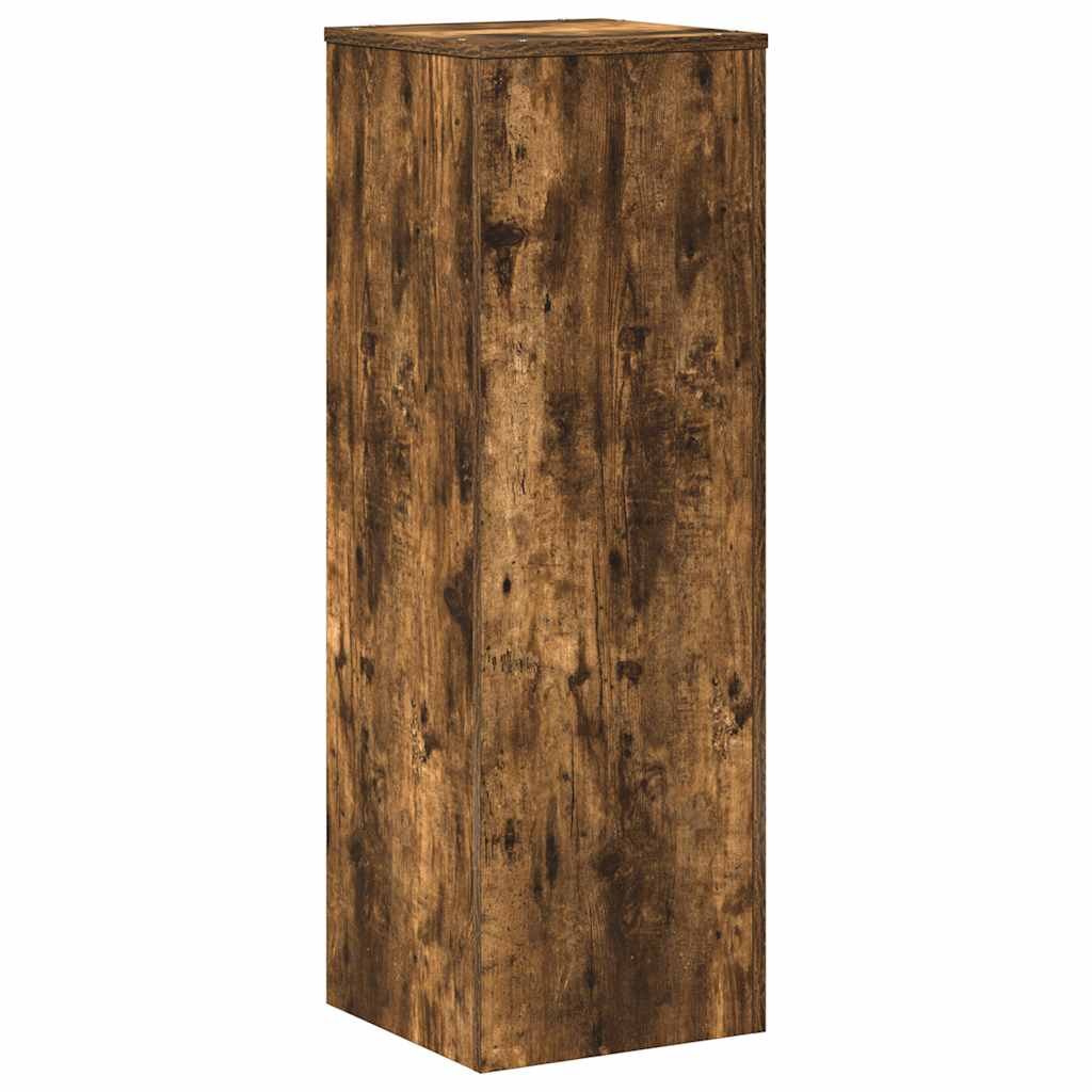 Vidaxl plantenstandaard 33x33x100 cm bewerkt hout gerookt eikenkleurig