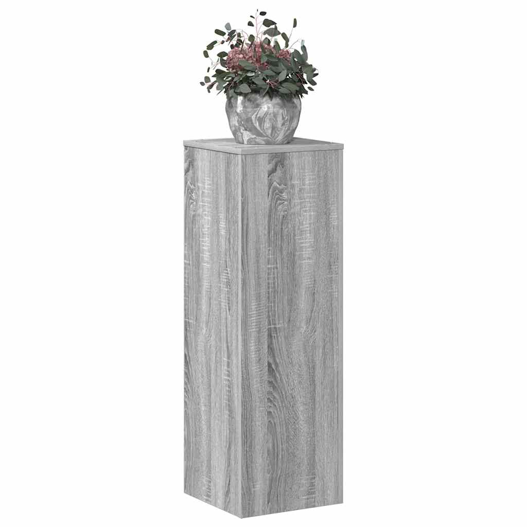 Vidaxl plantenstandaard 33x33x100 cm bewerkt hout grijs sonoma eiken