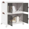 Vidaxx Aufbewahrungsbox, stapelbar mit Rädern, 2-lagig, 75 l, 64 x 40 x 76 cm