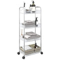 Vidaxl opbergtrolley 4-laags 37x28x95 cm acryl transparant