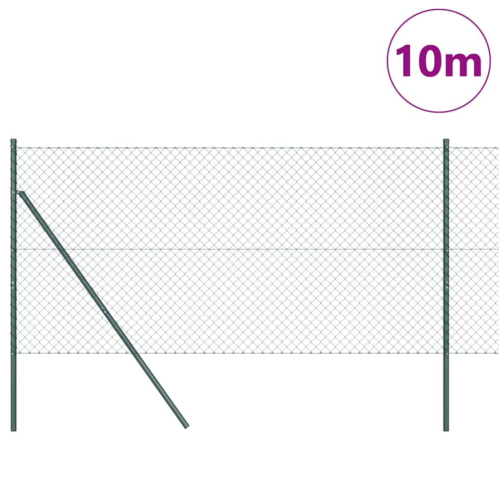 Vidaxl afrasteringspaal groen 10 x 1,4 m (40 x 40 mm gaas)