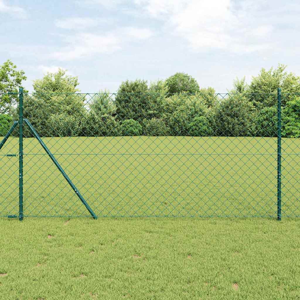 Vidaxl afrasteringspaal groen 10 x 1,4 m (60 x 60 mm gaas)
