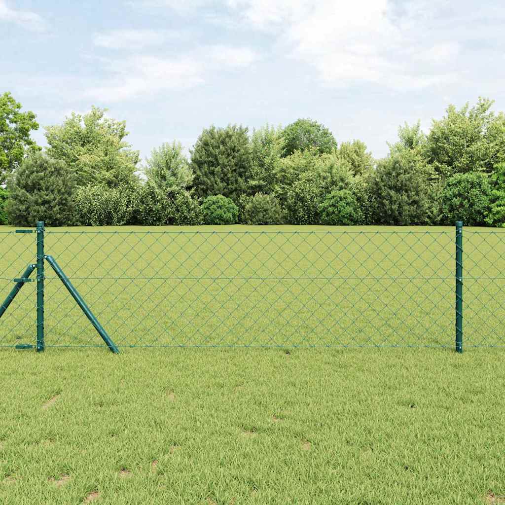 Vidaxl afrasteringspaal groen 25 x 0,4 m (60 x 60 mm gaas)