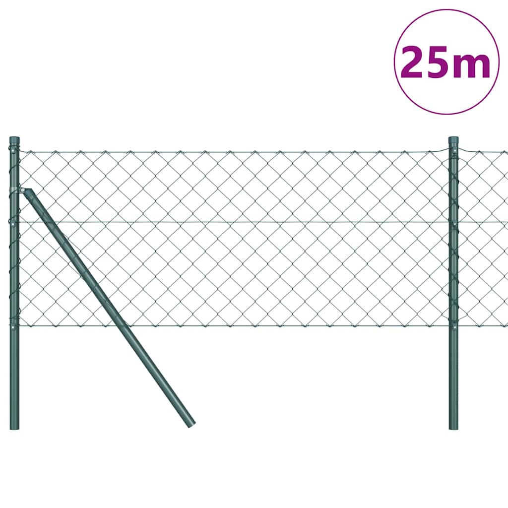 Vidaxl afrasteringspaal groen 25 x 0,6 m (60 x 60 mm gaas)