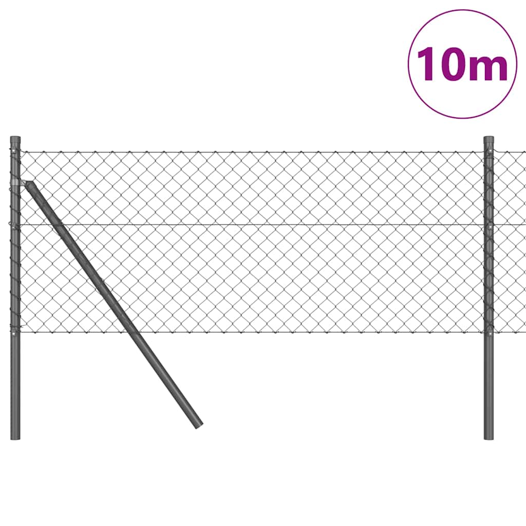 Vidaxl afrasteringspaal grijs 10 x 0,4 m (40 x 40 mm gaas)