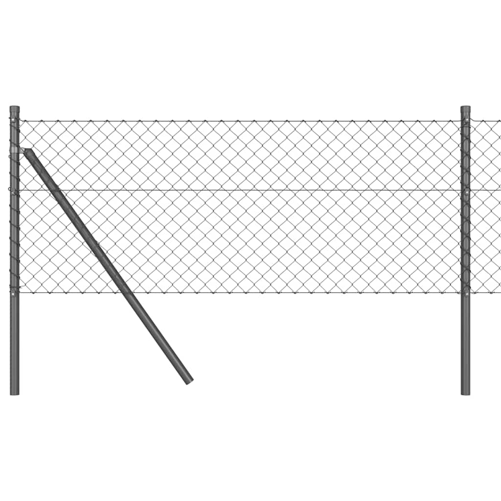 Vidaxl afrasteringspaal grijs 10 x 0,6 m (40 x 40 mm gaas)