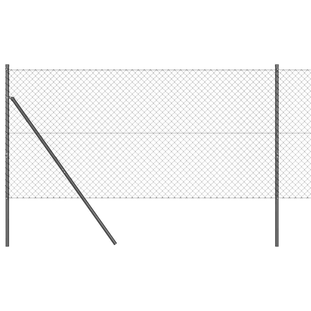 Vidaxl afrasteringspaal grijs 10 x 1,2 m (40 x 40 mm gaas)