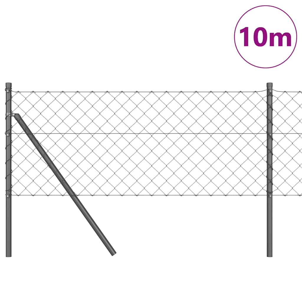 Vidaxl afrasteringspaal grijs 10 x 0,6 m (60 x 60 mm gaas)
