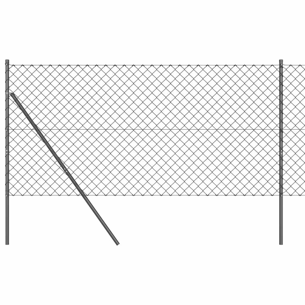 Vidaxl afrasteringspaal grijs 10 x 1,2 m (60 x 60 mm gaas)