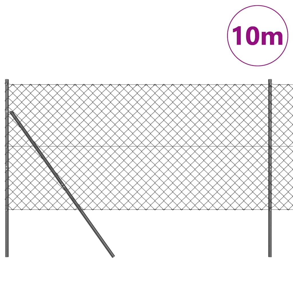 Vidaxl afrasteringspaal grijs 10 x 1,4 m (60 x 60 mm gaas)