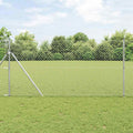 Vidaxl afrasteringspaal zilver 10 x 1,2 m (40 x 40 mm gaas) staal