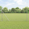 Vidaxl afrasteringspaal zilver 10 x 1,4 m (60 x 60 mm gaas) staal