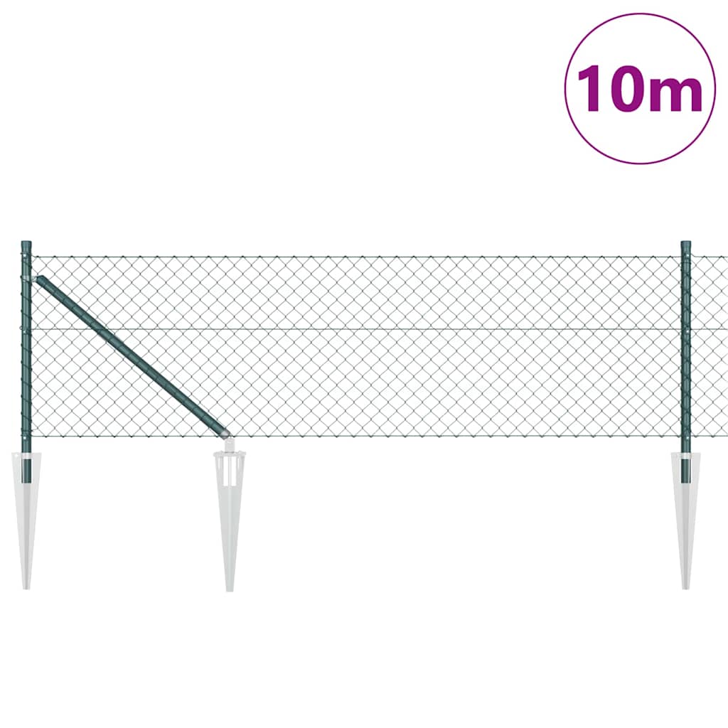 Vidaxl afrasteringspaal groen 10 x 0,4 m (60 x 60 mm gaas)