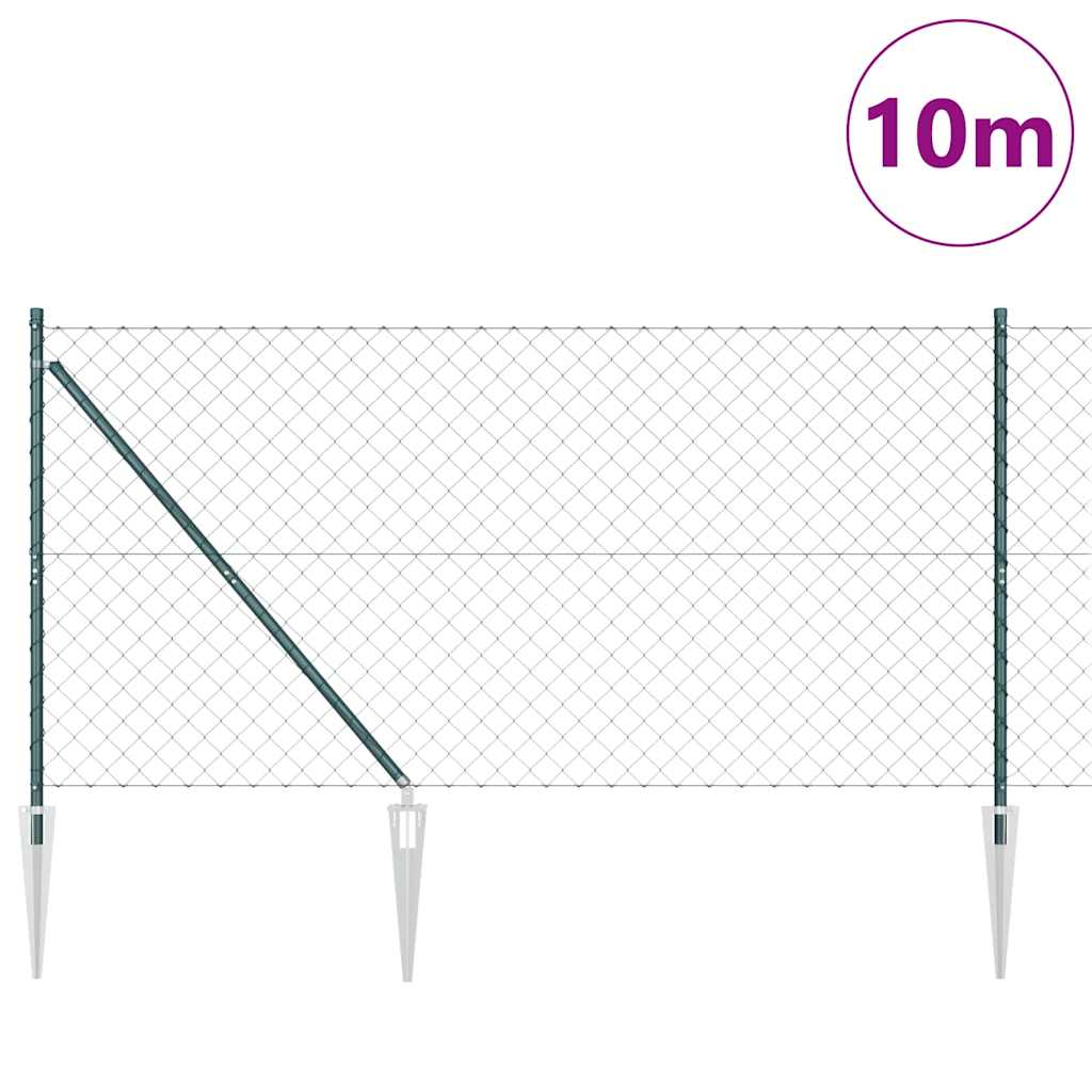 Vidaxl afrasteringspaal groen 10 x 1,2 m (60 x 60 mm gaas)