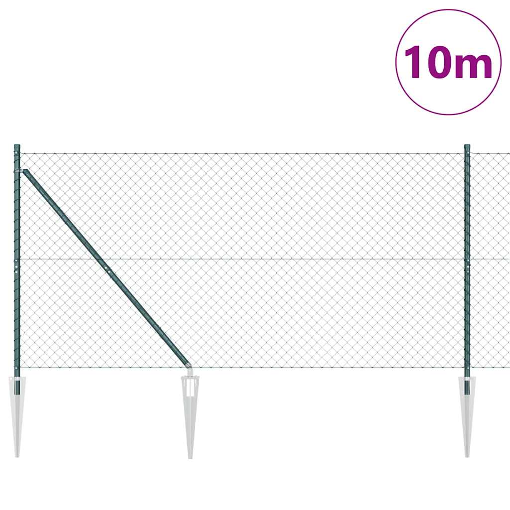 Vidaxl afrasteringspaal groen 10 x 1,4 m (60 x 60 mm gaas)
