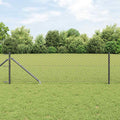 Vidaxl afrasteringspaal grijs 10 x 0,4 m (40 x 40 mm gaas)