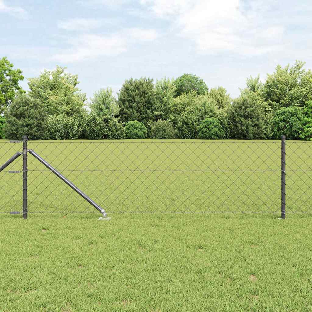 Vidaxl afrasteringspaal grijs 10 x 0,4 m (60 x 60 mm gaas)