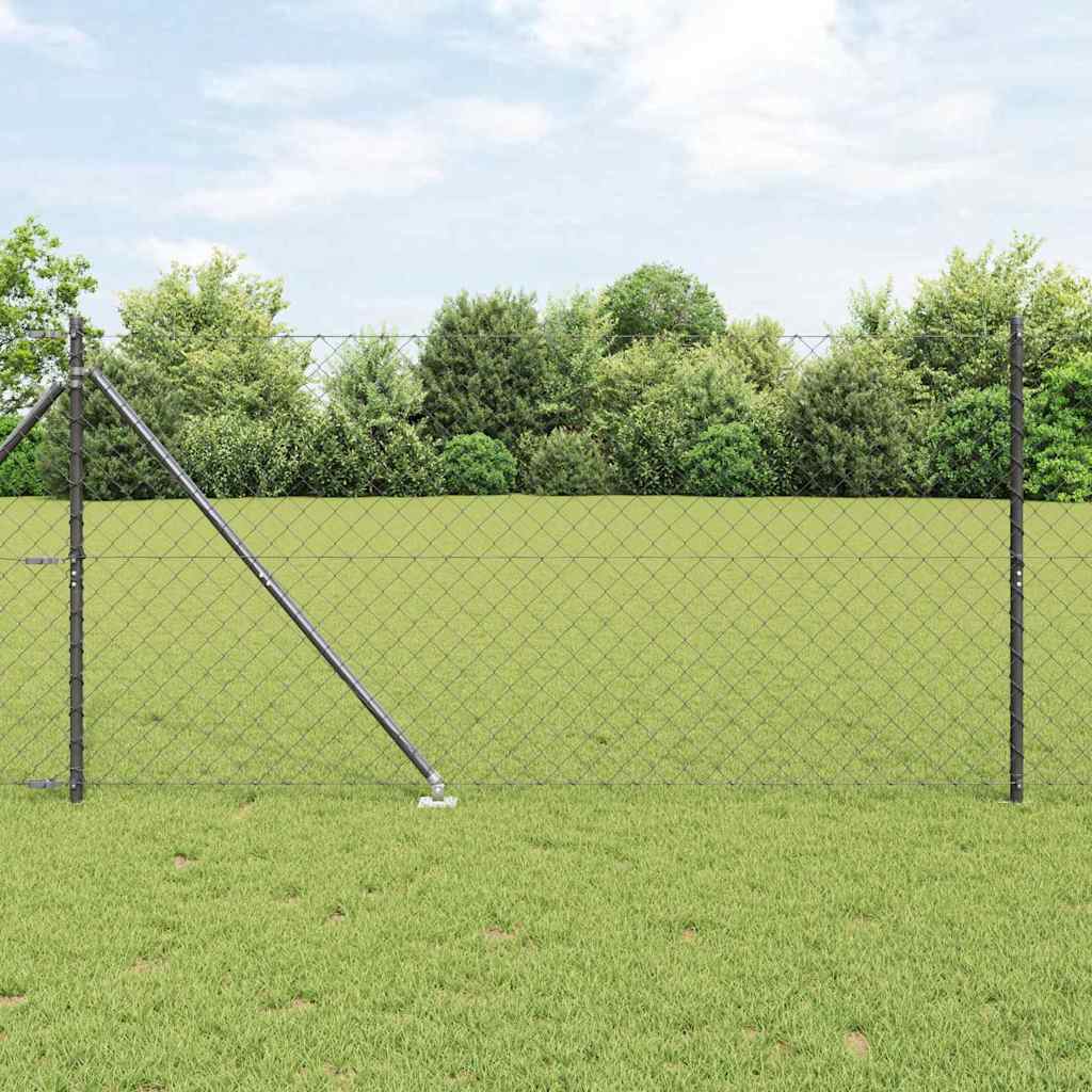 Vidaxl afrasteringspaal grijs 10 x 1,2 m (60 x 60 mm gaas)