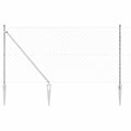 Vidaxl afrasteringspaal zilver 10 x 1,2 m (60 x 60 mm gaas) staal