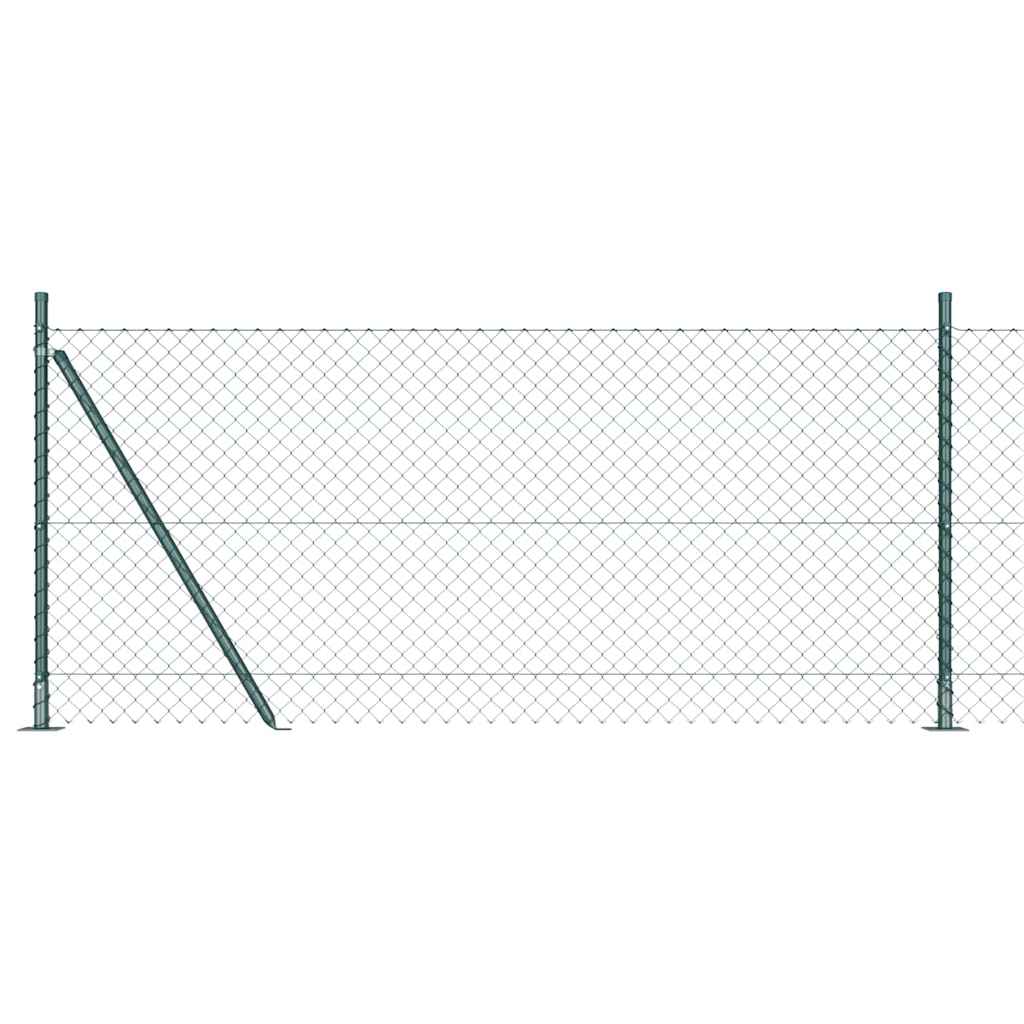 Vidaxl afrasteringspaal groen 10 x 1 m (40 x 40 mm gaas) staal en pvc